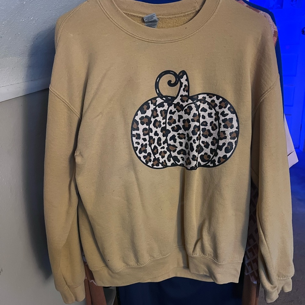 Leopard Pumpkin Graphic Sweatshirt